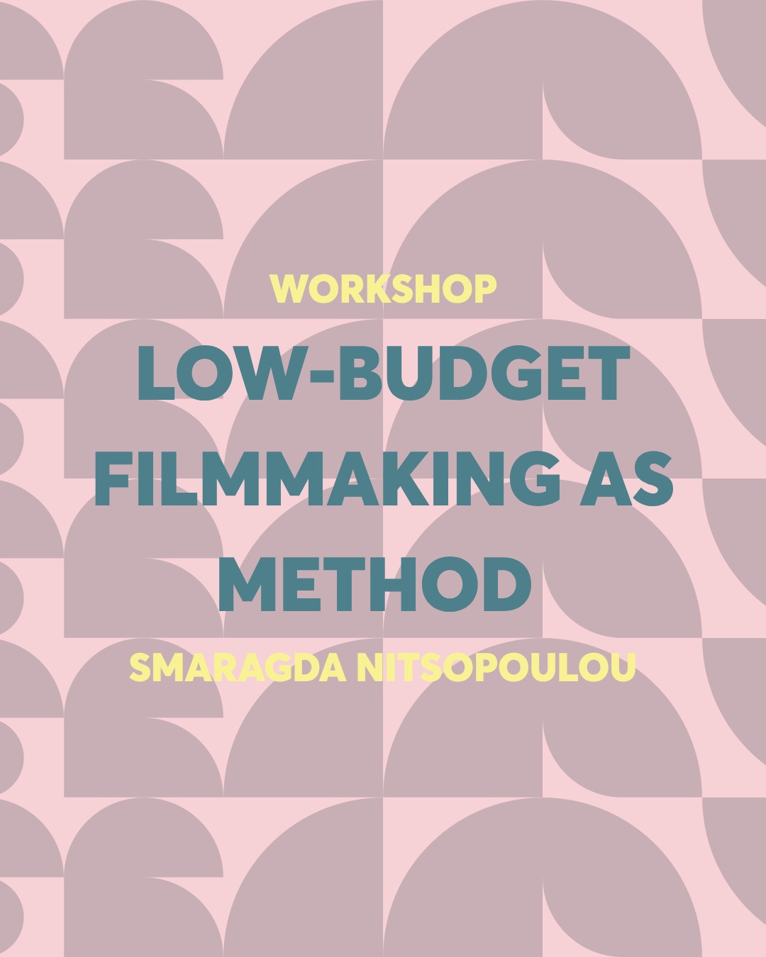 🎬 Greek Film Festival WORKSHOP: Low-Budget Filmmaking as a Method