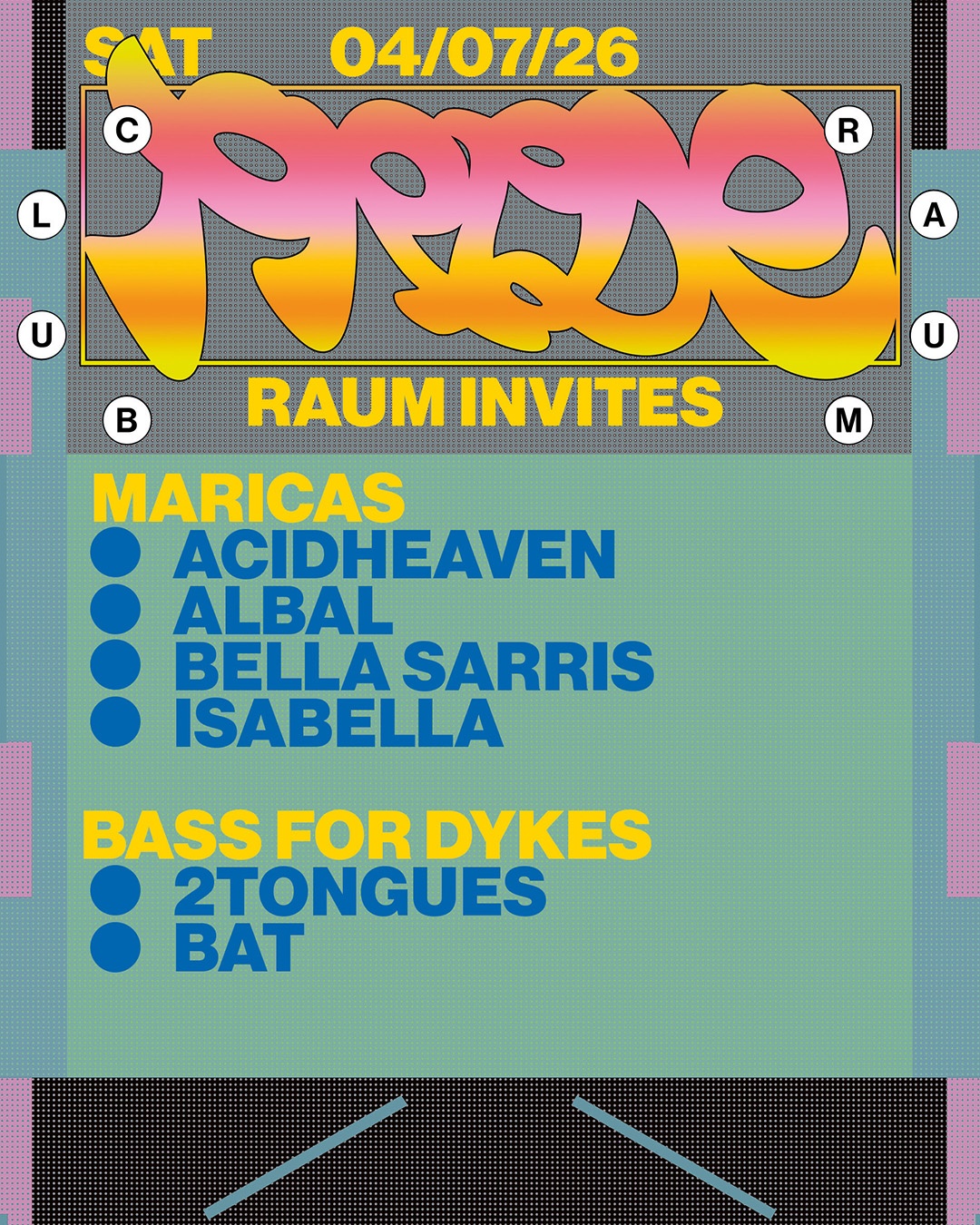 RAUM invites Maricas x Bass for Dykes
