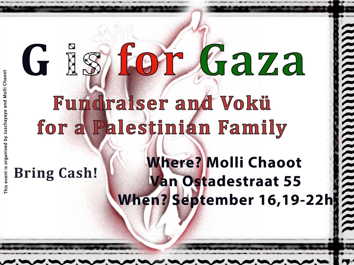 G is for Gaza - Dinner and Fundraiser for Families in Gaza