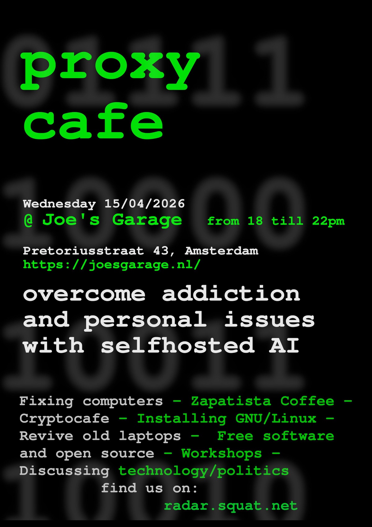 proxycafe: overcome addiction and personal issues with selfhosted AI