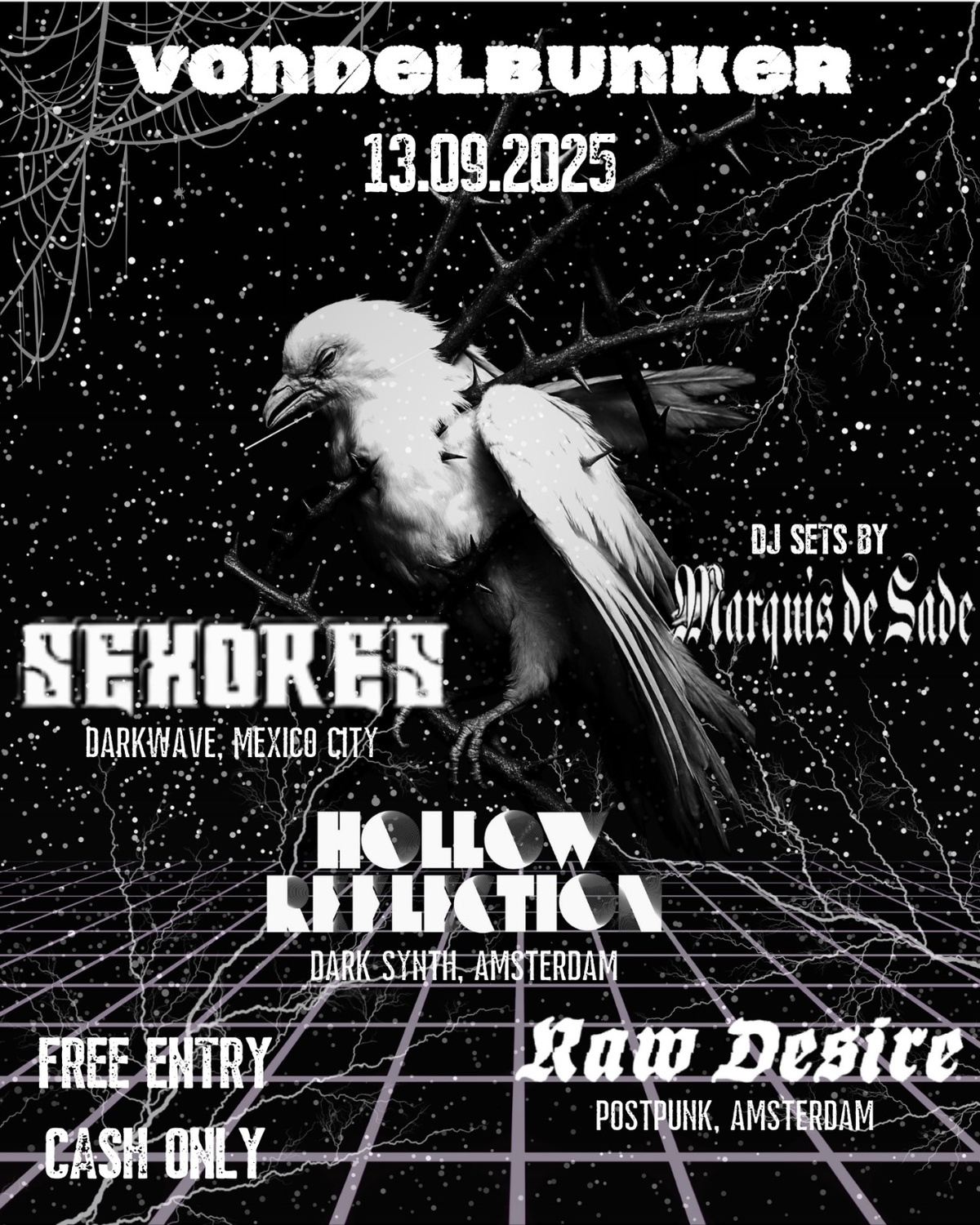 Darkwave/postpunk night with Sexores/MX/, Hollow Reflection & Raw Desire