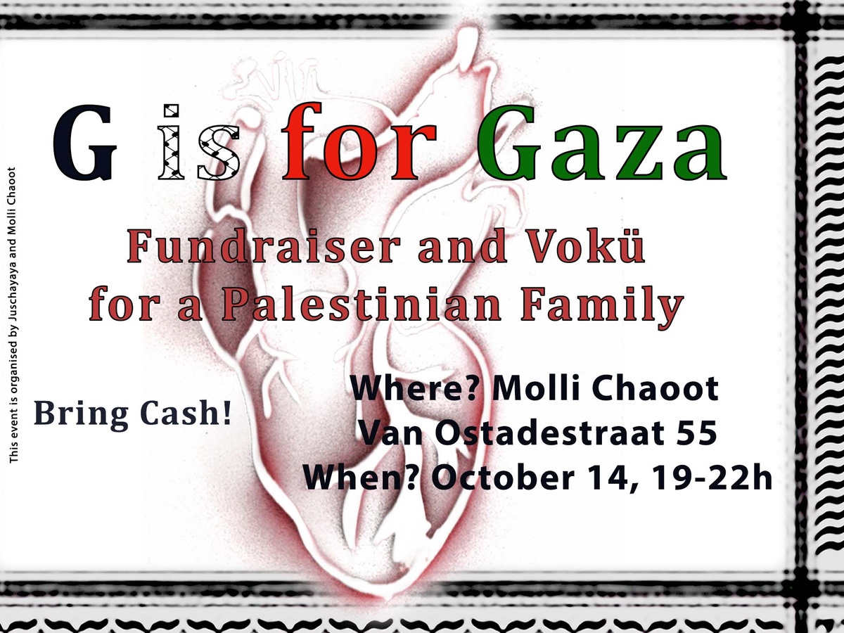 G is for Gaza - Dinner and Fundraiser for Families in Gaza