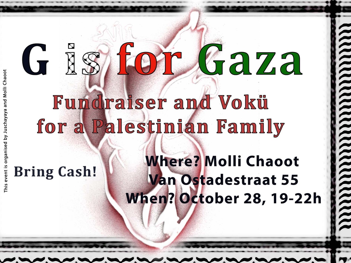 G is for Gaza - Dinner and Fundraiser for Families in Gaza