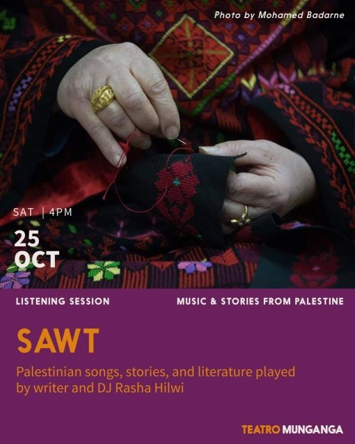 “Sawt” listening sessions: Palestinian songs played by writer and DJ Rasha Hilwi