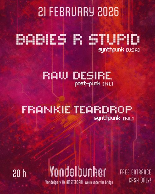 Babies R Stupid - Raw Desire -  Frankie Teardrop    Synth punk night