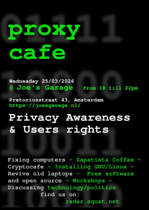 proxycafe: Privacy awareness & Users rights