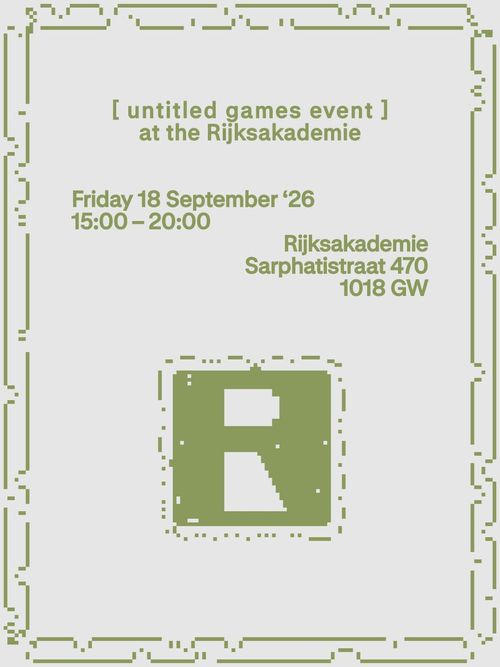 [untitled games event] at the Rijksakademie