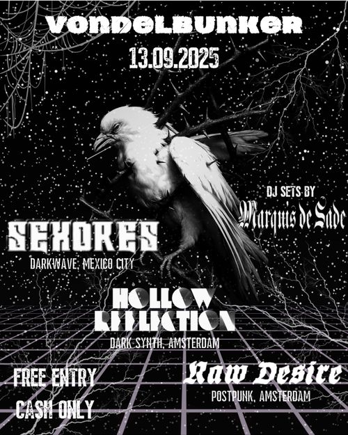 Darkwave/postpunk night with Sexores/MX/, Hollow Reflection & Raw Desire