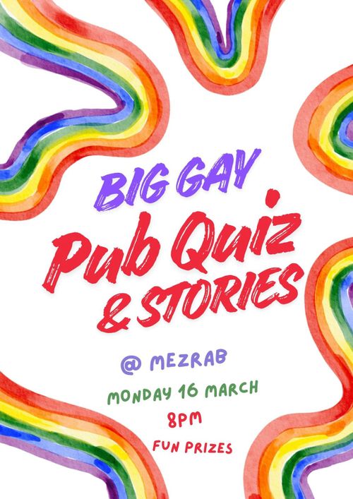 Big gay pub quiz & stories – by Backlash media