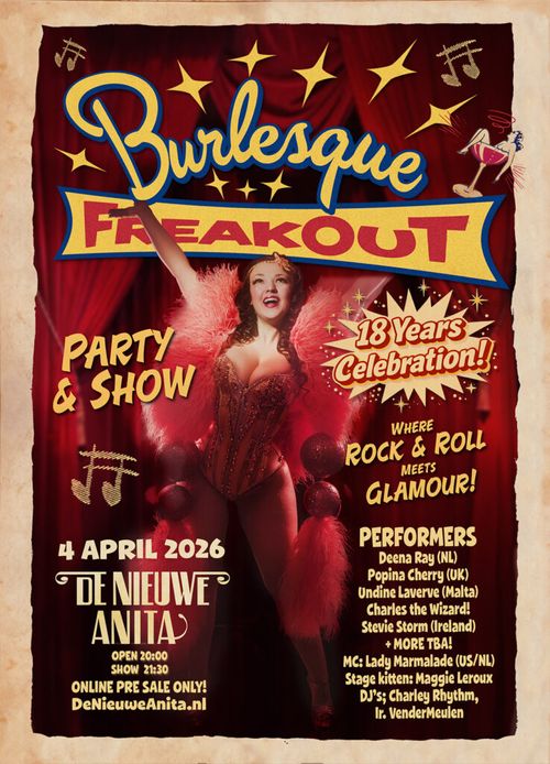 Burlesque FreakOut 18 years celebration show + party!