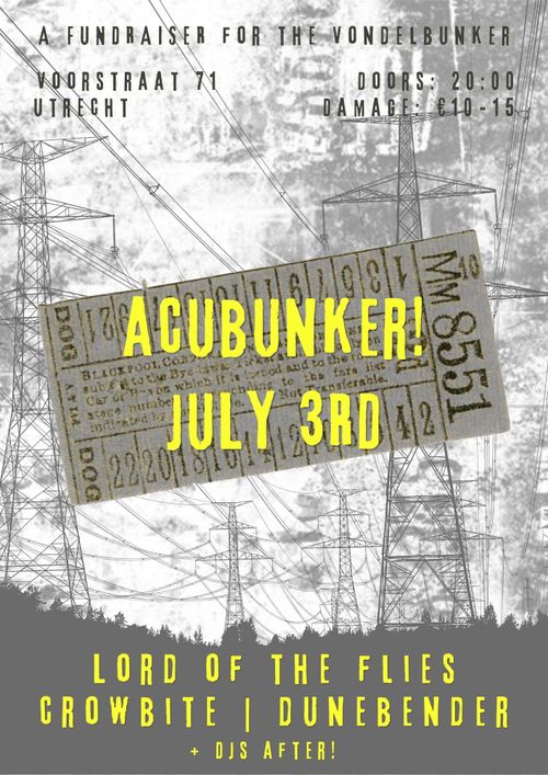 ACUBUNKER – Fundraiser for Vondelbunker in UTRECHT