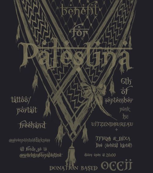 Benefit for Palestina: UITZENDBUREAU (NL) + TF¥ØⒶ (DE) + DIXA (IT)