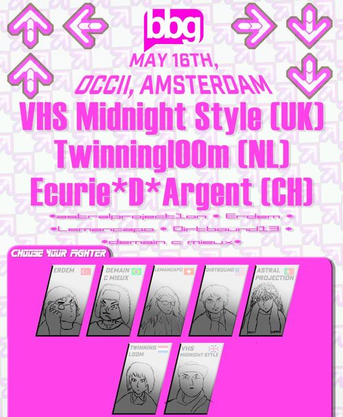 BBG PRESENTS: ECURIE D’ARGENT (CH) + TWINNINGL00M (NL) + VHS MIDNIGHT STYLE (UK)