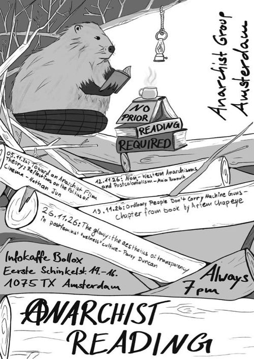 Weekly zine readings in the Anarchist Library – November – every Thursday at 19:00