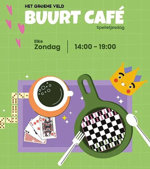 Zondag: Buurt- en spelletjescafé