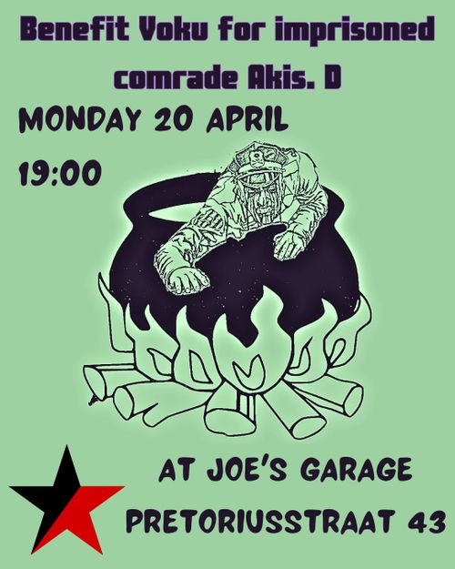 Benefit Voku for imprisoned comrade Akis. D