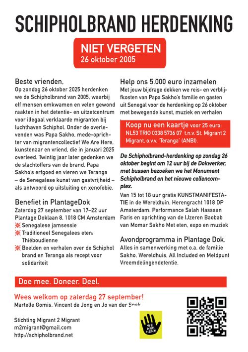 benefiet herdenking Schipholbrand 2005