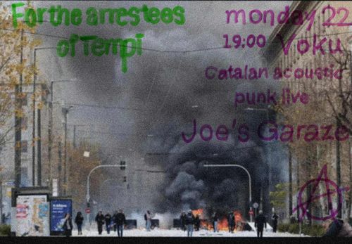 Voku for the arrestees of Tempi strike, Greece