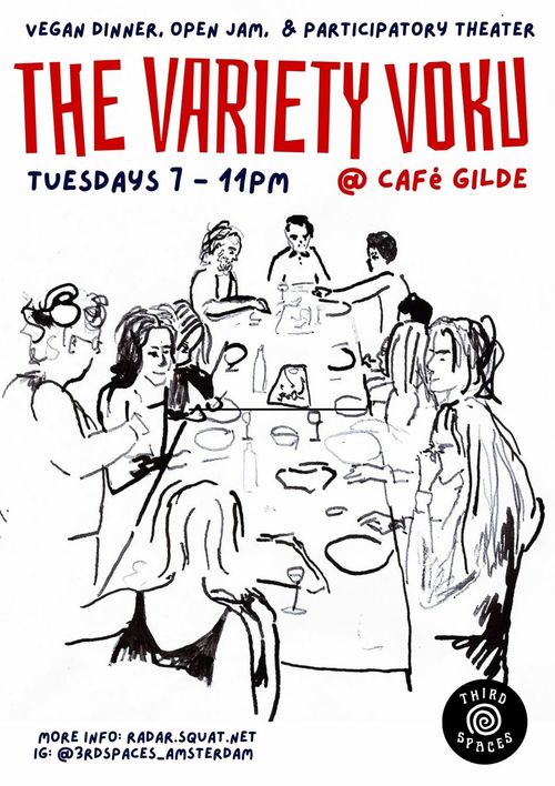 Dinner, open jam, and participatory theatre