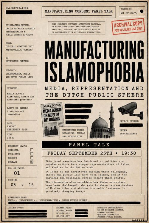 Manufacturing Islamophobia: Media, Representation And The Dutch Public Sphere (Panel Talk)