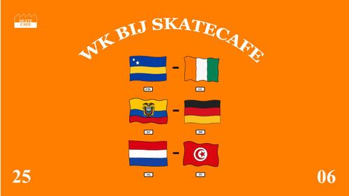 GRATIS ENTREE VOOR WK BIJ SKATECAFE