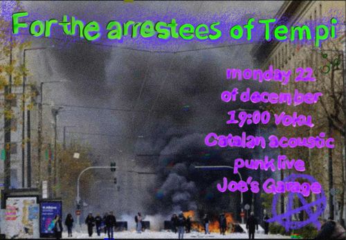 Voku for the arrestees of Tempi strike, Greece