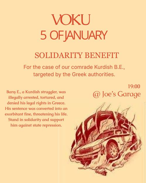 Voku for Kurdish comrade B.E. targeted by greek authorities