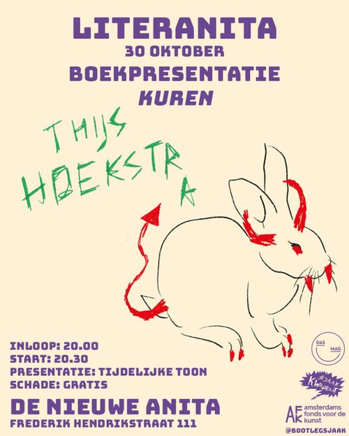 Literanita ft. Boekpresentatie “Kuren” van Thijs Hoekstra