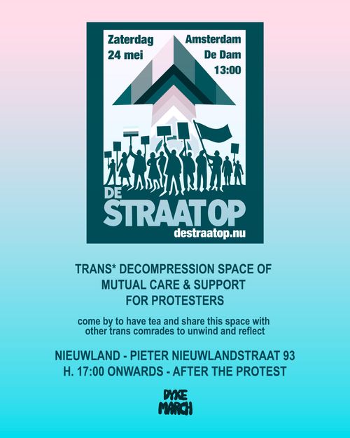 Trans* Decompression Space of Mutual Care & Support for protesters
