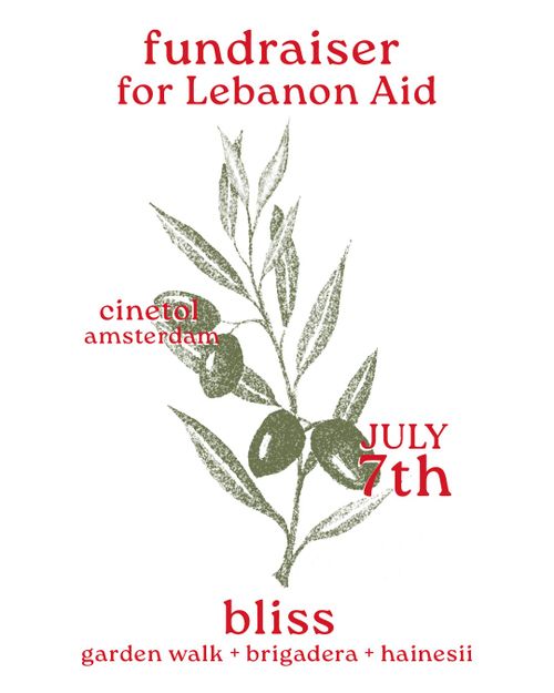 Fundraiser for Lebanon Aid | bliss + garden walk + brigadera + hainesii