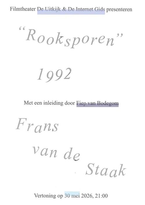 Uitkijk x De Internet Gids | Rooksporen (1992)