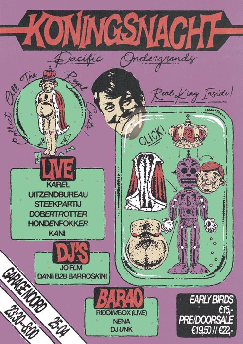 Pacific Ondergronds w/ Dobetrotter (live), Uitzend Bureau (live), Steekpartij (live), Karel (live), Hondenfokker (live), Riddimbox (live), Kani (live), Nèna, DJ UNK, DIORA b2b Barroskini, JO FLM