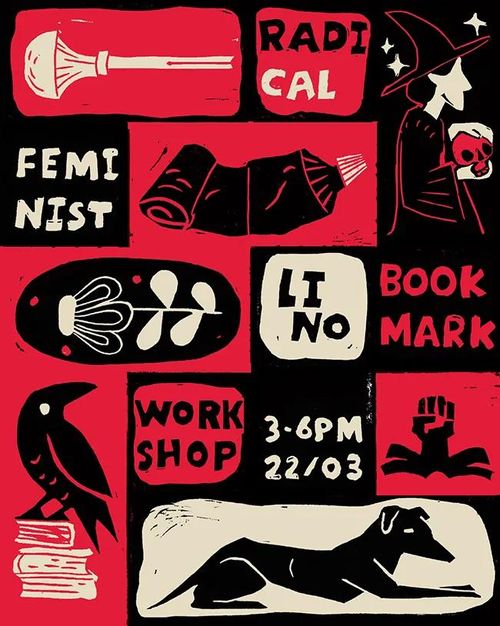 Workshop linosnede-boekenleggers