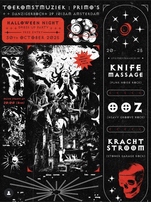 HALLOWEEN NIGHT -dress up party-: Knife Massage, OOZ, Krachtstroom @ Toekomstmuziek: Primo’s
