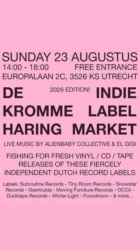 INDIE LABEL MARKET w/ LIVE MUSIC by: ALIENBABY COLLECTIVE + EL GIGI