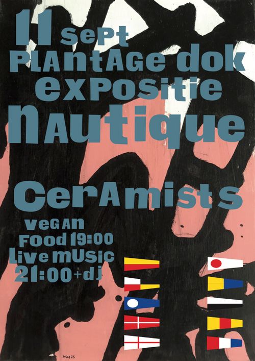 Dok Night – Expo Nautique by Wim Elzinga, live music by Ceramists & benefit dinner for Gaza