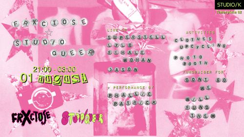 Studio/Queer X FRXCTOSE presents: Pride fundraising party
