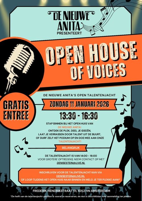 Open House Of Voices – Open Huis bij De Nieuwe Anita