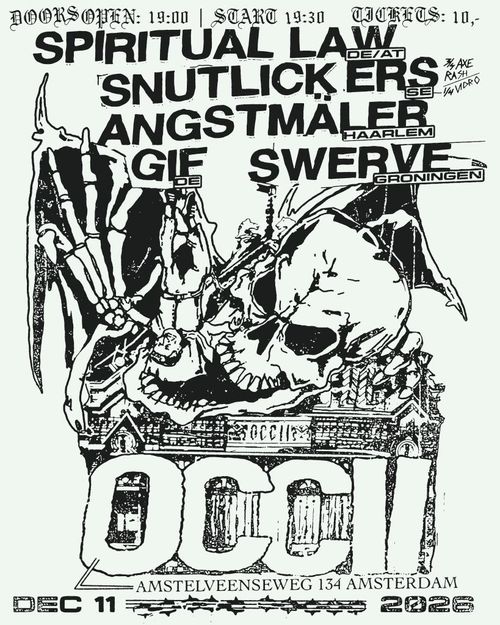 SPIRITUAL LAW (DE) + SNUTLICKERS (SE) + ANGSTMÄLER + GIF (DE) + SWERVE