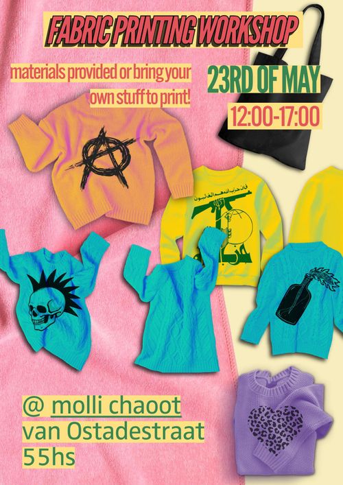 Fabric Printing Workshop + Benefit for Gaza