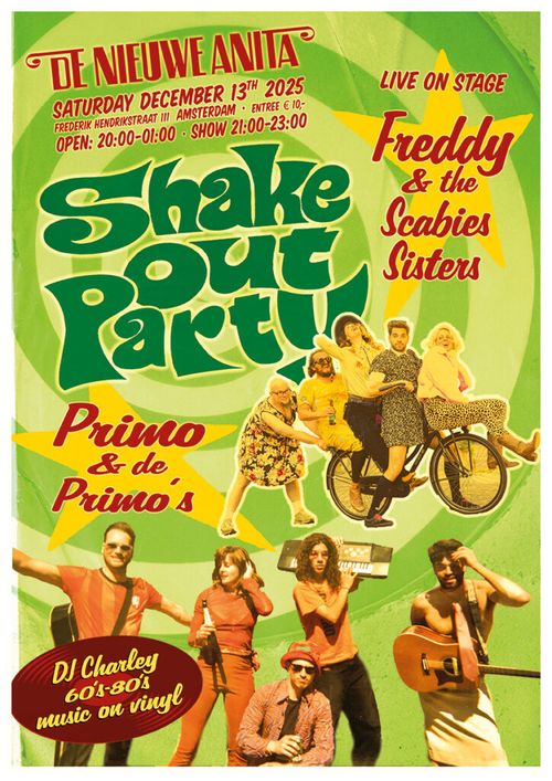 SHAKE-OUT Party DOUBLE BILL: Primo & de Primo’s • Freddy & The Scabies Sisters