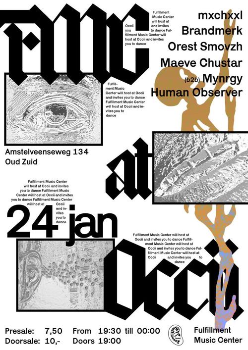 FMC presents: CONDENSED MUSIC (Orest Smovzh, FI) + Maeve Chustar + Mxchxxl + BRANDMERK + Human Observer