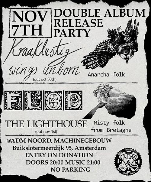 Dubbele album release party: Kraaklustig en FLŌD