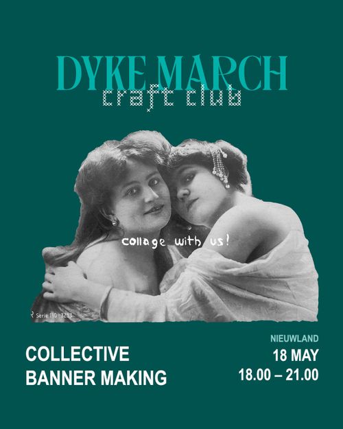 Dyke March banner collage session
